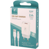شارژر دیواری فست شارژ Sky Dolphin SC36T 2.4A 12W + کابل تایپ سی