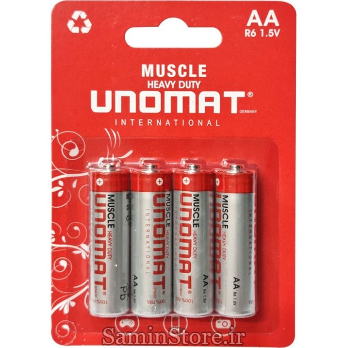 باتری قلمی یونومات مدل MUSCLE HEAVY DUTY کارتی 4 عددی