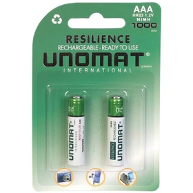 باتری نیم قلمی شارژی یونومات UNOMAT مدل HR03
